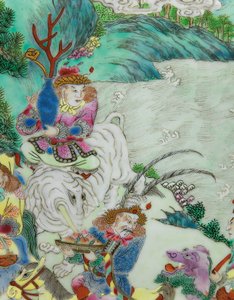 Detail (One of a Pair of Imperial Famille Rose Vases)