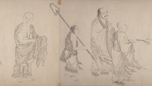 The Sixteen Luohans by Qiu Ying