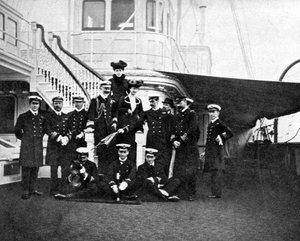 Group portrait on board the royal yacht Victoria and Albert, Copenhagen, 1908