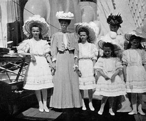 The Mother, Sister and Children of Tsar Nicholas II 1868-1918 of Russia, 1908