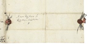 Address Leaf of a Letter from Elizabeth I of England to Henri IV of France