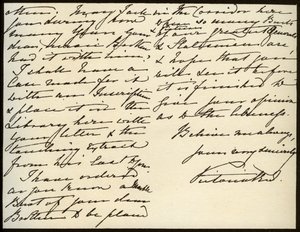 Letter from Queen Victoria to Mary Augusta Gordon, Windsor Castle, 16th March 1885
