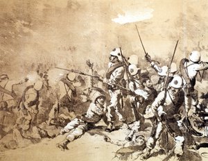 Battle of Adoua Between the Italians and Ethiopia in 1896 by Q. Cenni