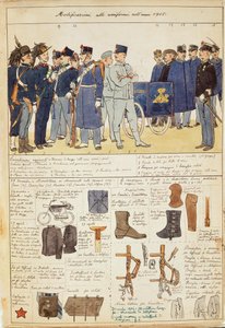 Uniform variations of Kingdom of Italy, color plate by Quinto Cenni