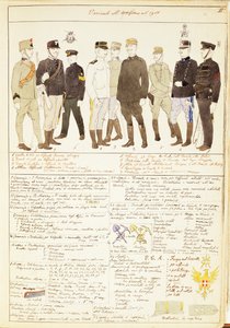 Uniform Variations of Kingdom of Italy, Color Plate by Quinto Cenni