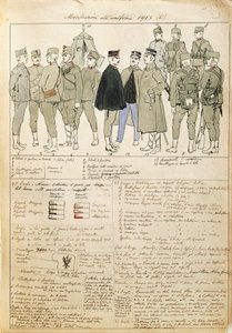 Uniform variations of Kingdom of Italy, color plate