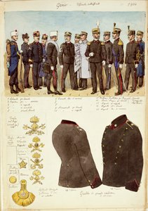 Uniforms of Genio (Engineers), Officers and Non-Commissioned Officers of Kingdom of Italy by Quinto Cenni
