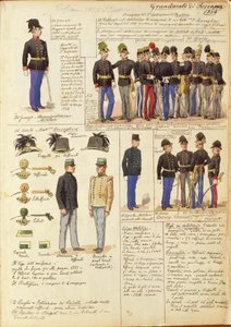 Uniforms of Grand Duchy of Tuscany by Quinto Cenni, Color Plate