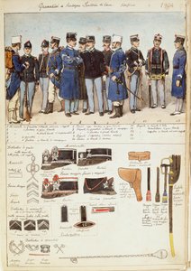 Uniforms of Grenadiers of Sardinia, Line Infantry, Non-Commissioned Officers of Kingdom of Italy