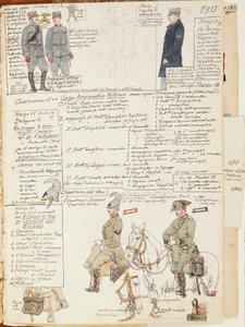 Uniforms of Kingdom of Italy, color plate by Quinto Cenni
