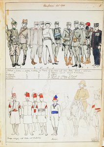 Uniforms of Kingdom of Italy, Color Plate by Quinto Cenni