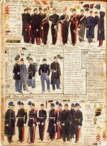 Various uniforms of the Papal States