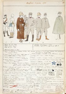 War Uniforms of Kingdom of Italy, Color Plate by Quinto Cenni