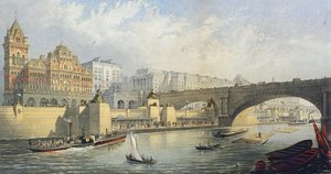 Thames Embankment - Steam Boat Landing Pier at Waterloo, London
