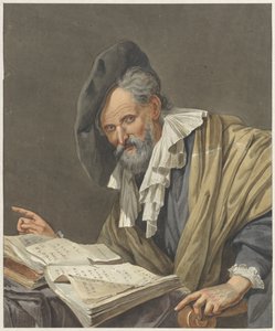 Man with Beret and a Book by R.M. Pruysenaar