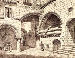 Part of the Piazza San Pellegrino, Viterbo, Italy by R. (after) Anderson