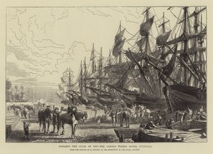 Towards the Close of Day, the Canada Timber Docks, Liverpool