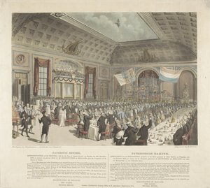 Patriotic Dinner in London, 1813 by R. Reeves