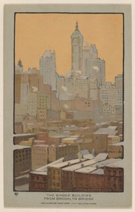 The Singer Building from Brooklyn Bridge