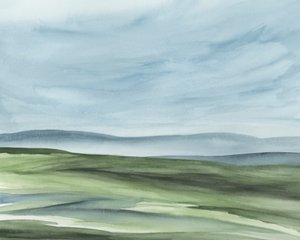 Serene Green Hills by Rachel Elise