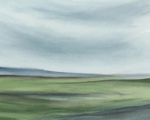 Serene Green Landscape by Rachel Elise