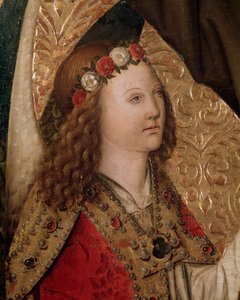 An angel, detail from St Bernardin of Siena altarpiece