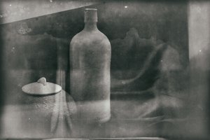 Vintage Bottle and Pot by Raffaele Corte