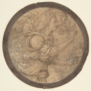 The Angel of the Annunciation (Cartoon for an Embroidery) by Raffaellino del Garbo