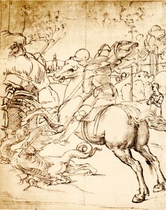 St. George Killing the Dragon by Raffaello Sanzio Raphael