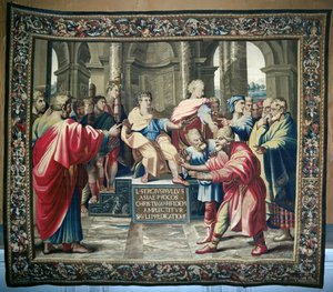 Tapestry depicting the Acts of the Apostles. The Blinding of Elymas, woven at the Beauvais Workshop under the direction of Philippe Behagle, 1695-98