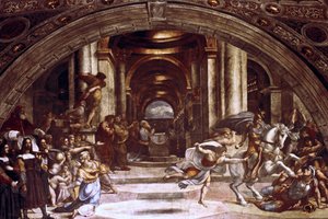 The Expulsion of Heliodorus from the Temple, 1512-1514 by Raffaello Sanzio Raphael