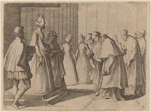 Margaret of Austria Receiving the Homage of Cardinals and Prelates by Raffaello Schiaminossi