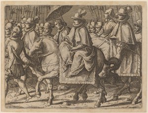Margaret of Austria on Horseback by Raffaello Schiaminossi