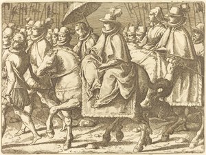 Margaret of Austria on Horseback by Raffaello Schiaminossi