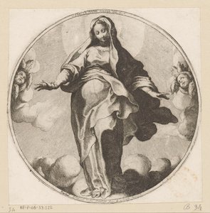 Mary in the Clouds (Sancta Maria Mater Dei) by Raffaello Schiaminossi