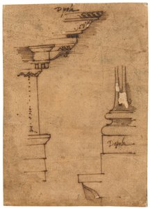 Design for an Entablature and the Base of a Pedestal