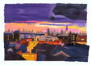 Rooftops over London by Raina Goran