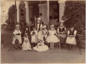 Fancy Group of Children, Indore by Raja Deen Dayal