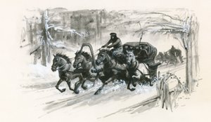 Dostoevsky and His Fellow Prisoners Were Packed into Closed Sleighs for the Long Journey to Siberia by Ralph Bruce