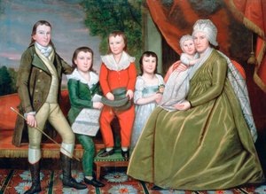 Mrs. Noah Smith and Her Children, 1798