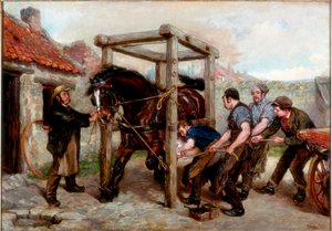 Shoeing the Bay Mare, c.1885-90