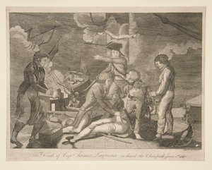 The Death of Captain James Lawrence on Board the Chesapeake, June 1, 1813 by Ralph Rawdon