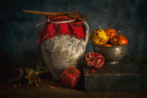 Rustic Harvest Still Life by Ramiz Sahin