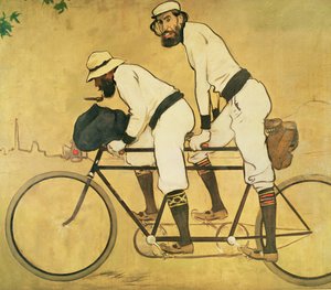 Self Portrait of Casas with Pere Romeu on a Tandem