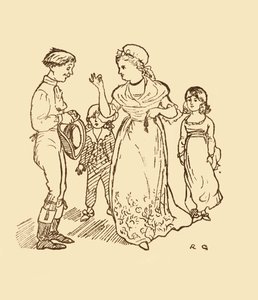Mrs Gilpin pays the postboy to find her husband
