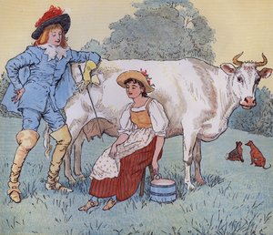 Shall I marry you, my Pretty Maid? (Illustration by Randolph Caldecott) by Randolph Caldecott