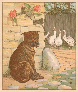 The Dog That Worried the Cat, c1878 by Randolph Caldecott