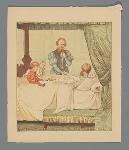Two Children and a Man at a Sickbed