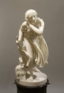 Nydia, The Blind Flower Girl of Pompeii, c.1888 (marble) by Randolph Rogers