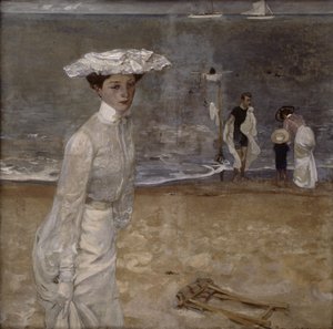 On the Beach by Raoul Du Gardier